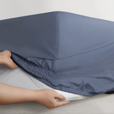 Ultra Percale Adjustable Fitted Sheet Slate