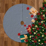 Velvet Quilted Round Christmas Tree Skirt