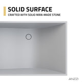 Palace Series 67 in. x 32 in. Flat Bottom Solid Surface Freestanding Soaking Bathtub with Reversible Drain in Slate Gray