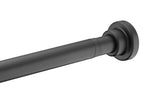 ANZZI Heavy Duty Adjustable Tension Rod (33" to 55" Range), No Drilling Required, Anti-Slip Rubber Ends, Stainless Steel Hooks Included