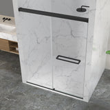 Ward Series 56 to 60 in. x 76 in. Frameless Sliding Shower Door with 3/8" (10mm) Tempered Clear Glass