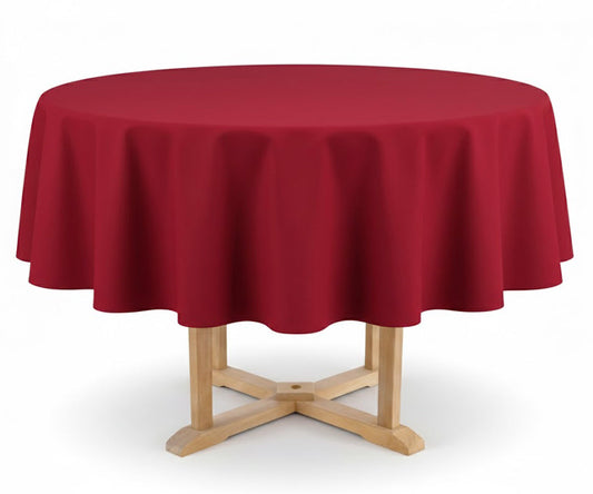 Round Maroon Table cover