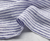 Blue Pinstripe Linen Napkins