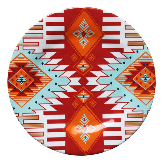 Southwest Motif Melamine Dinner Plates, Set of 24