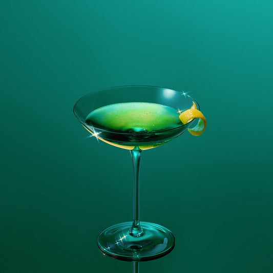 Champagne Coupes 12oz by The Wine Savant - (2, Teal)