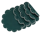 Placemats Round - Scallop Placemat Washable