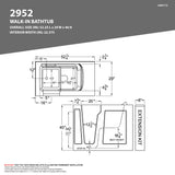 ANZZI Coupe Series 29 in. x 52 in. Quick Fill Walk-In Soaking Tub in White