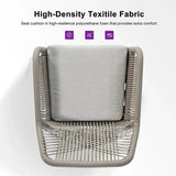 PURPLE LEAF Modern Bar Stools Aluminum Bar Stool with Cushion for Indoor and Outdoor, Kitchen Island