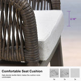 PURPLE LEAF Modern Bar Stools Aluminum Bar Stool with Cushion for Indoor and Outdoor, Kitchen Island