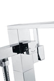 Angel 2-Handle Claw Foot Tub Faucet with Hand Shower in Polished Chrome