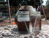 Long Thin Bent Stainless Steel Straws for Quart Mason Jars