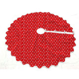 Printed Scalloped Christmas Tree Skirt