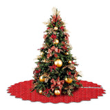 Printed Scalloped Christmas Tree Skirt