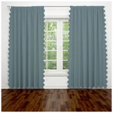 Scallop Luxurious Polyester Curtain (Set of 2)