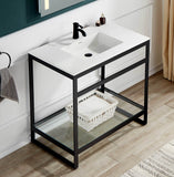 Orchard 36 in. Console Sink Counter Top in Glossy White