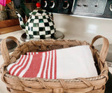 Red Kitchen Towels Set of 6