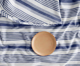 Striped Round Tablecloth - Navy