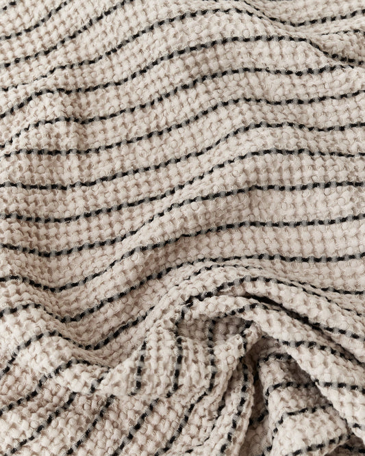 Thin Striped Waffle face towel