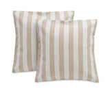 Striped Cushion Covers - Beige