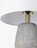 Mabayo Ribbed White Ceramic Table Lamp