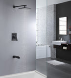 Mezzo Series 1-Handle 1-Spray Tub and Shower Faucet in Matte Black