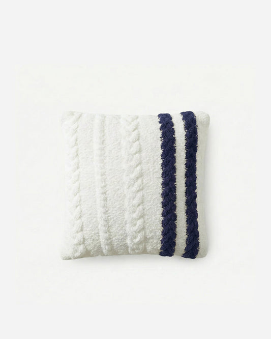 Snug Braided Two-Stripes Throw Pillow
