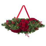 28 Inch Classic Pre-lit Window Swag with LED Lights