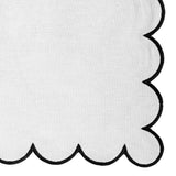 Black Scalloped Edge Napkins - LongWave