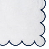 Navy Scalloped Edge Napkins - LongWave