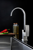 ANZZI Opus Elegant Kitchen Faucet, Single Gyroscopic Control, 360° Swivel Spout (11.1" H), 1.5 GPM, Rhino Alloy Solid Brass, cUPC Certified