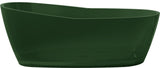 ANZZI Ember Series 66" x 32.5" Freestanding Soaker Tub, Translucent Solid Surface Construction, Ergonomic Design, and Center Drain