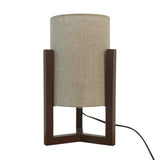 Sylva Glass Table Lamp With Grey Shade