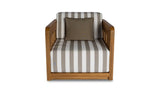 Adelaide Outdoor Accent Chair Brown Stripe