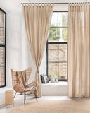 Natural wide medium weight linen fabric