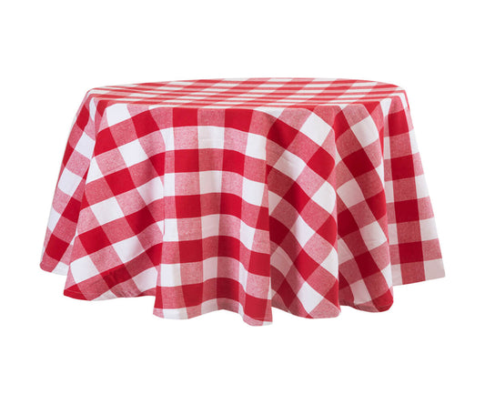 Red and White Checked Tablecloth