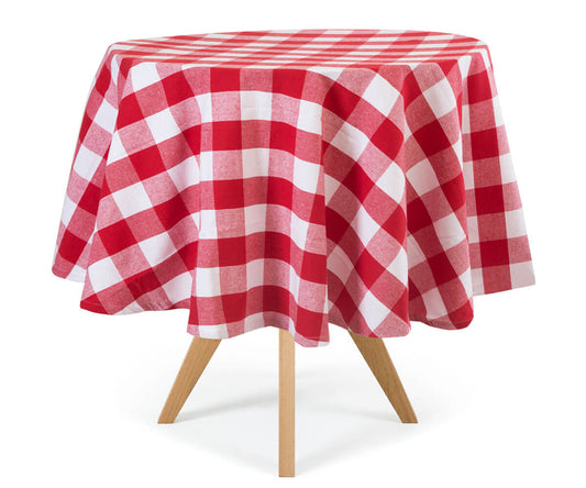 Round Tablecloth - Plaid Tablecloths