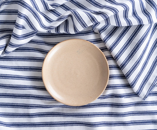 Blue and White Striped Tablecloth
