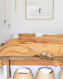 Tan linen pillowcase