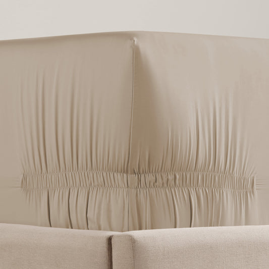 Purefect Fit Adjustable Sateen Fitted Sheet Tan