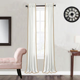 400TC Edge Border Cotton Embroidery Curtain (Set Of 2)