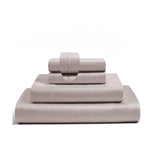 400TC Luxurious Single Embroidery Cotton Sateen Solid Bedding Bundle