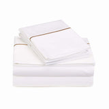 400TC Single Embroidery Cotton Sateen Solid All-In Bedding Bundle