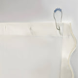 Scallop Embroidery Shower Cotton Curtain