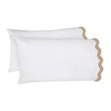 400TC Applique Scalloped Scallop Embroidery Cotton Sheet set
