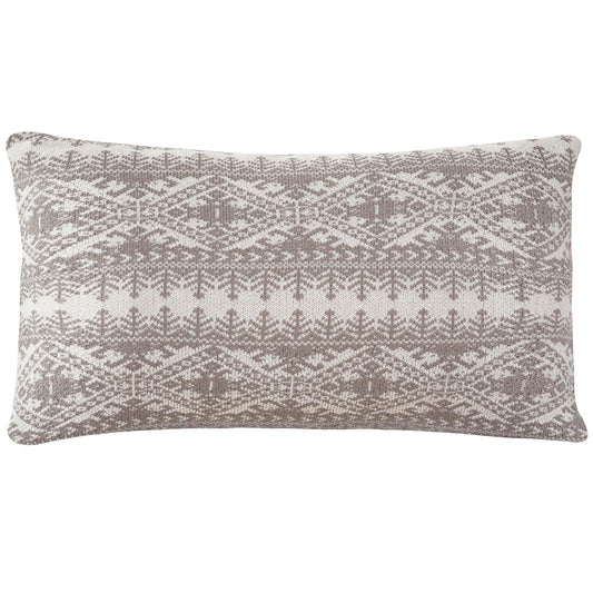 Fair Isle Knit Body Pillow, Taupe