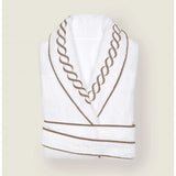 Chain Embroidered Cotton Bath Robe