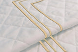 Classic Border Diamond Knitted Cotton Coverlet