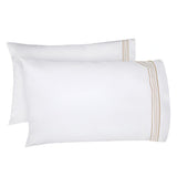 Smart Border 400TC Cotton Embroidery Sateen Solid Pillowcases (Set Of 2)