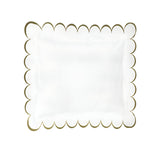 Allena 400TC Cotton Scallop Embroidery Sateen Solid Euro Sham
