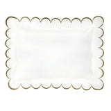 Allena 400TC Cotton Scallop Embroidery Sateen Solid Pillow Sham